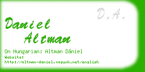 daniel altman business card